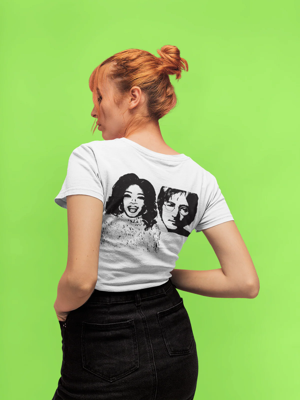 I balance my phone with my responsibilities, T-shirt, Oprah Winfrey, John Lennon