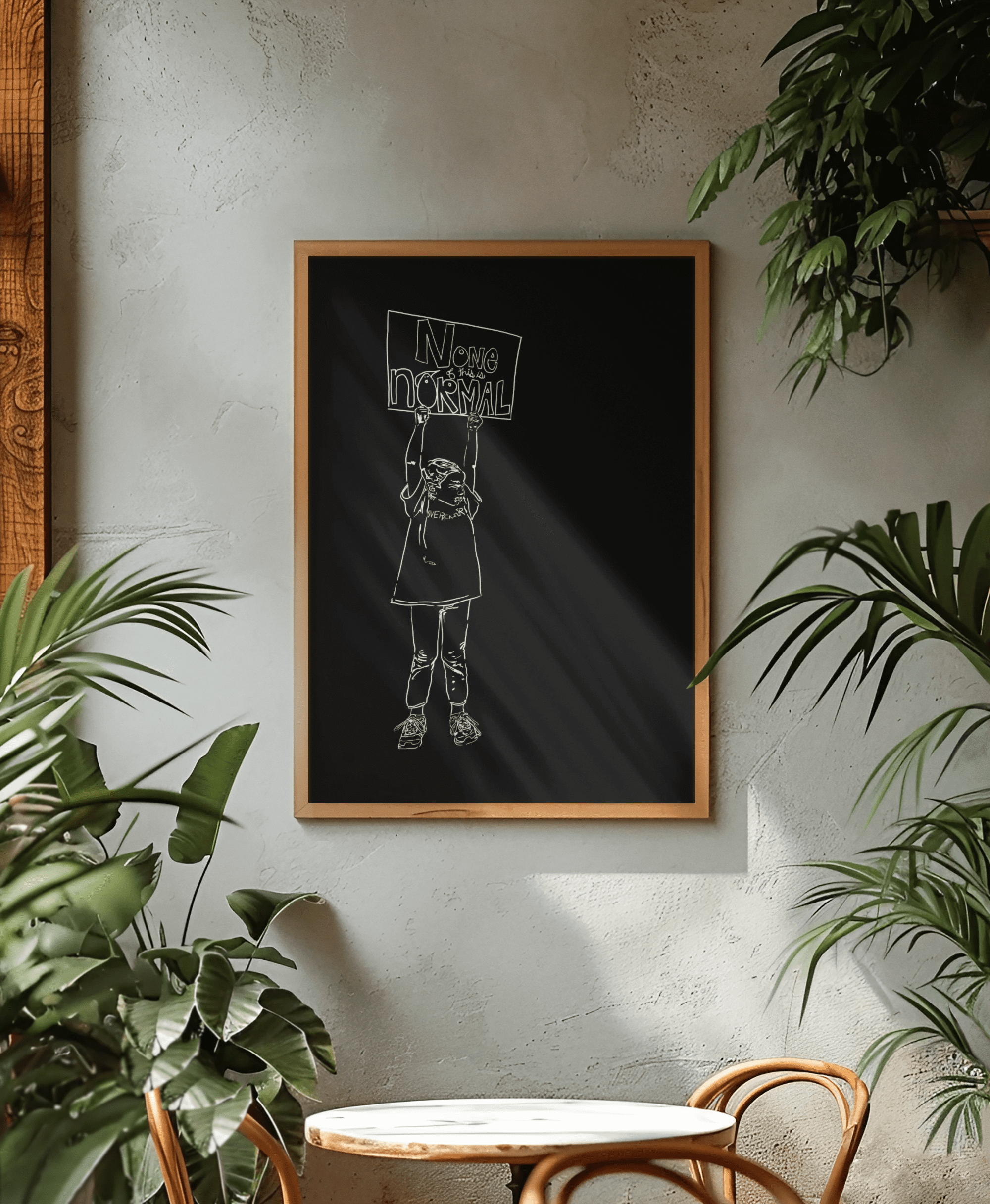 none of this is normal artwork original painting giclee archival print and stretched canvas