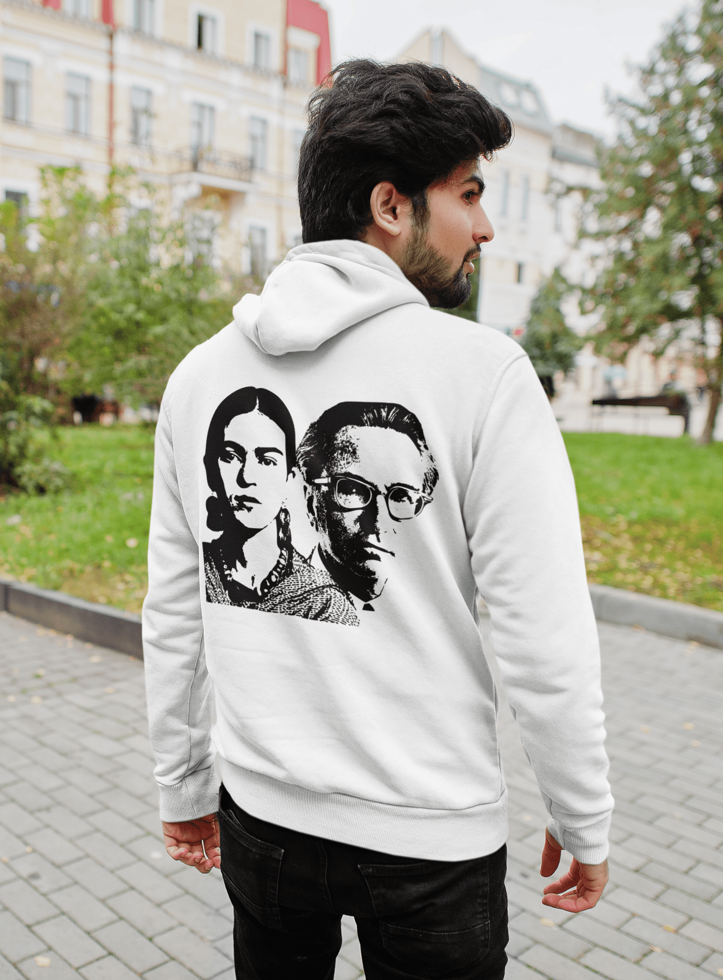 Frida Kaohl Viktor Frankl I transform pain into purpose back-view-hoodie